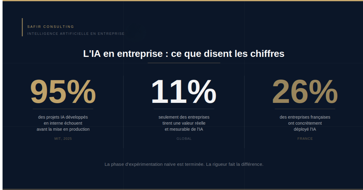 Votre projet IA va probablement échouer. Voici pourquoi et comment l&rsquo;éviter.